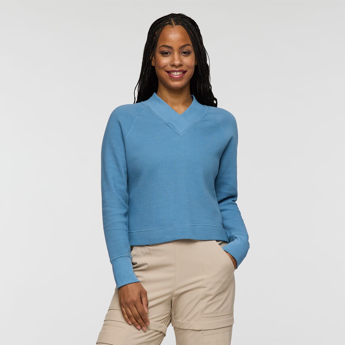 Atajo Long-Sleeve Waffle V-Neck - Women's — image 1