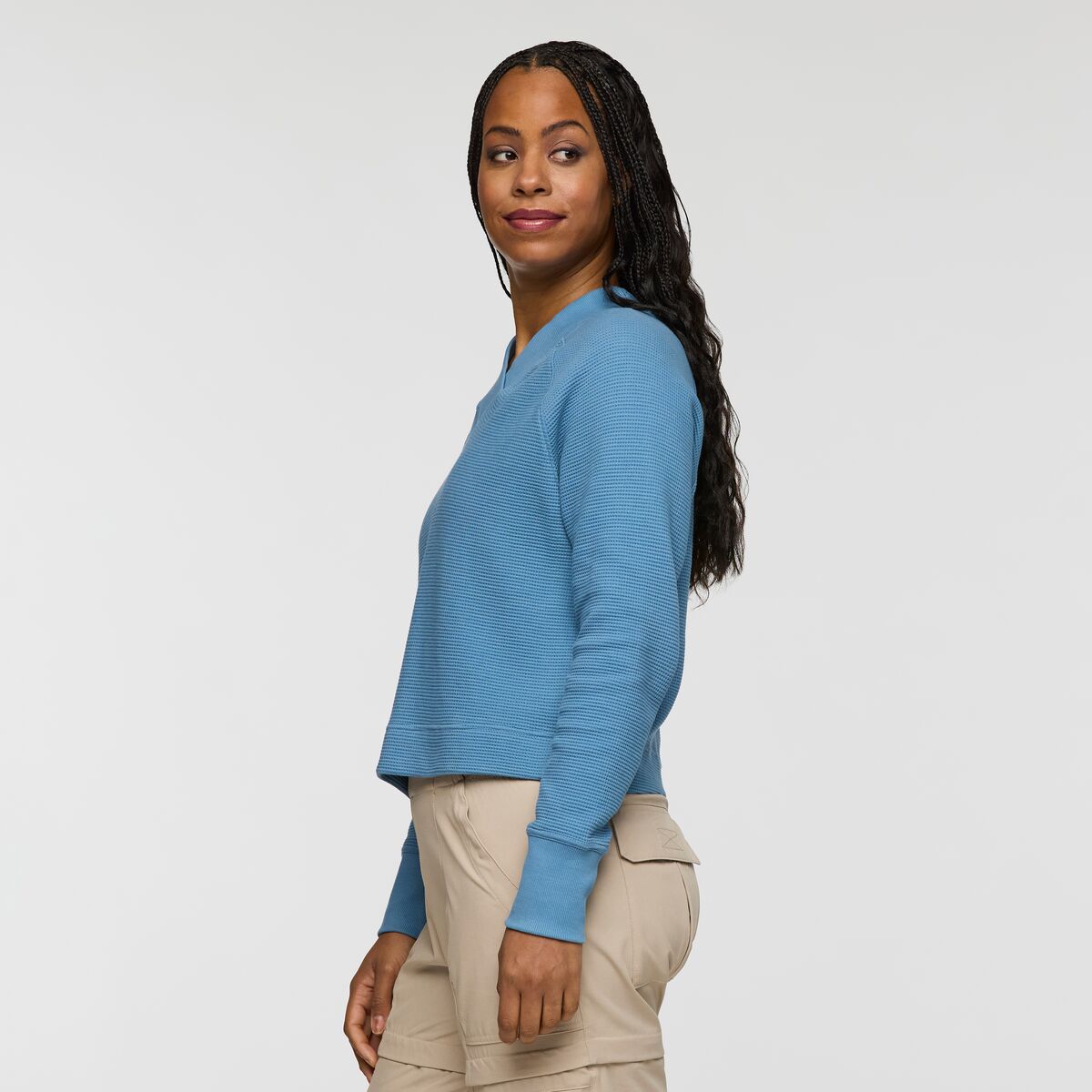 Atajo Long-Sleeve Waffle V-Neck - Women's — image 2