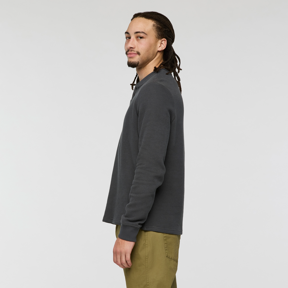 Atajo Long-Sleeve Waffle Henley - Men's — image 10