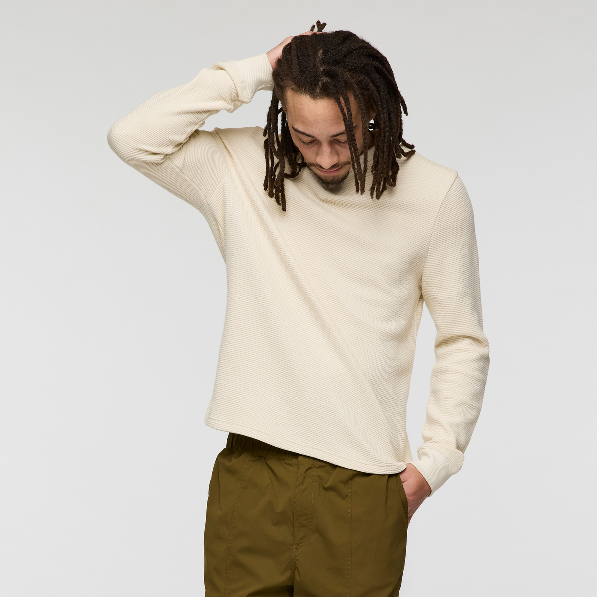 Atajo Long-Sleeve Waffle Henley - Men's — image 1