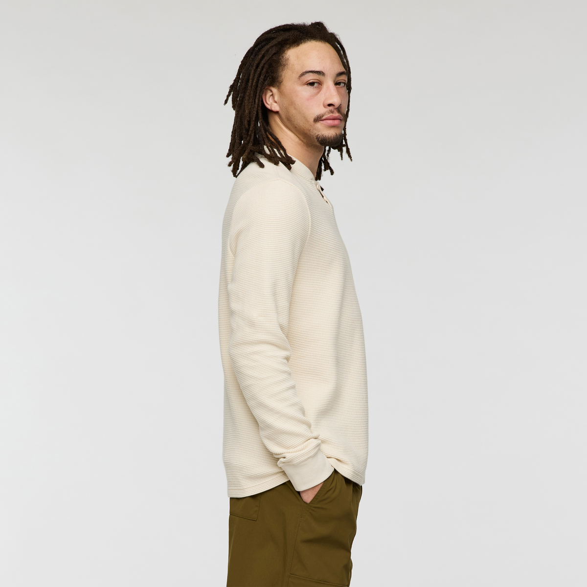 Atajo Long-Sleeve Waffle Henley - Men's — image 3