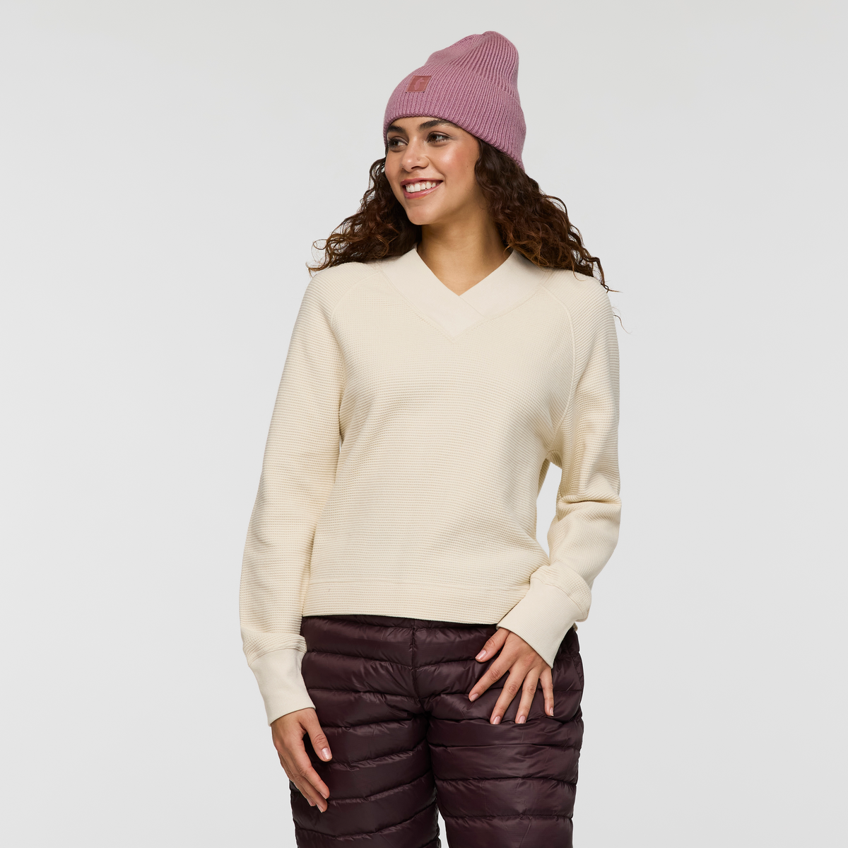 Atajo Long-Sleeve Waffle V-Neck - Women's — image 2