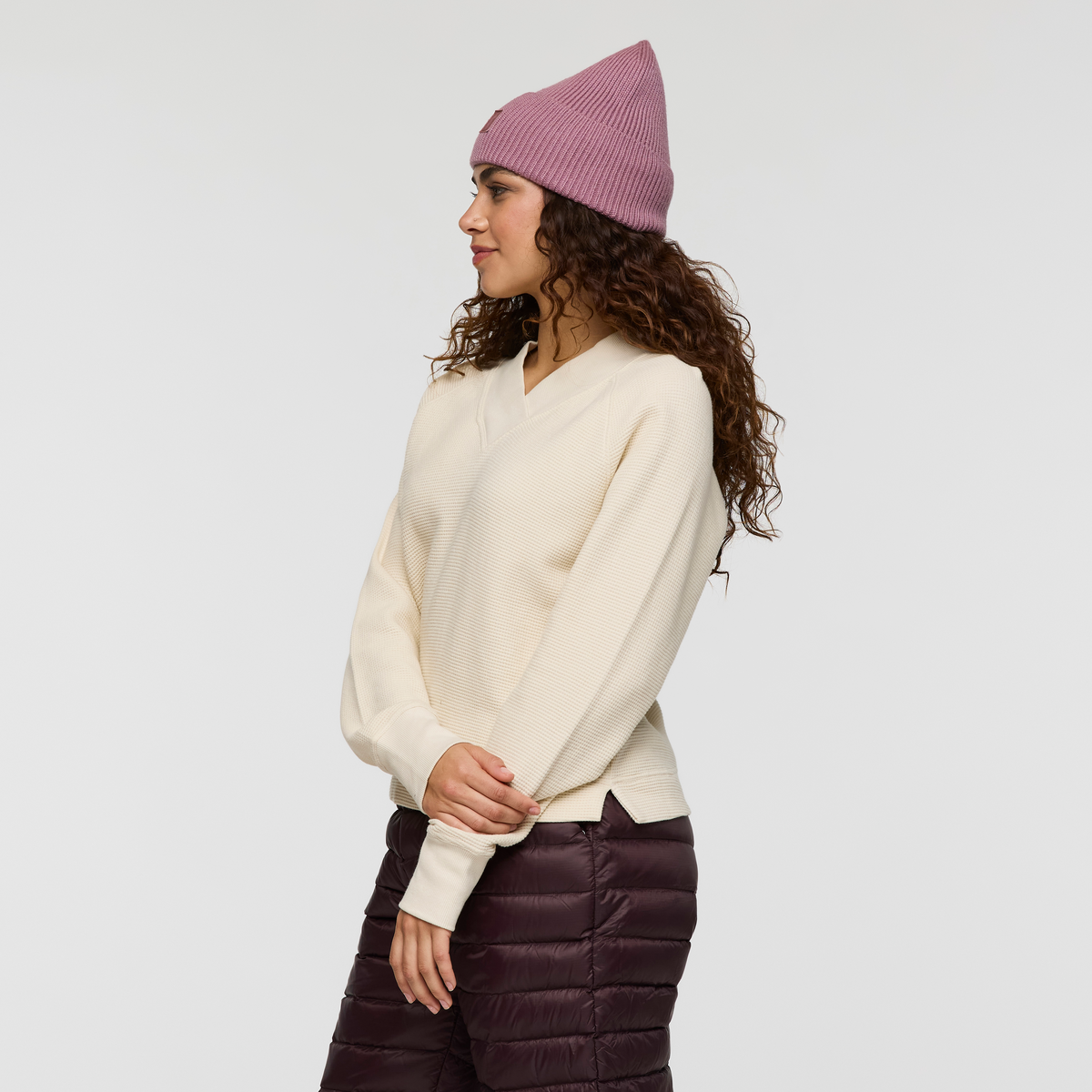 Atajo Long-Sleeve Waffle V-Neck - Women's — image 5