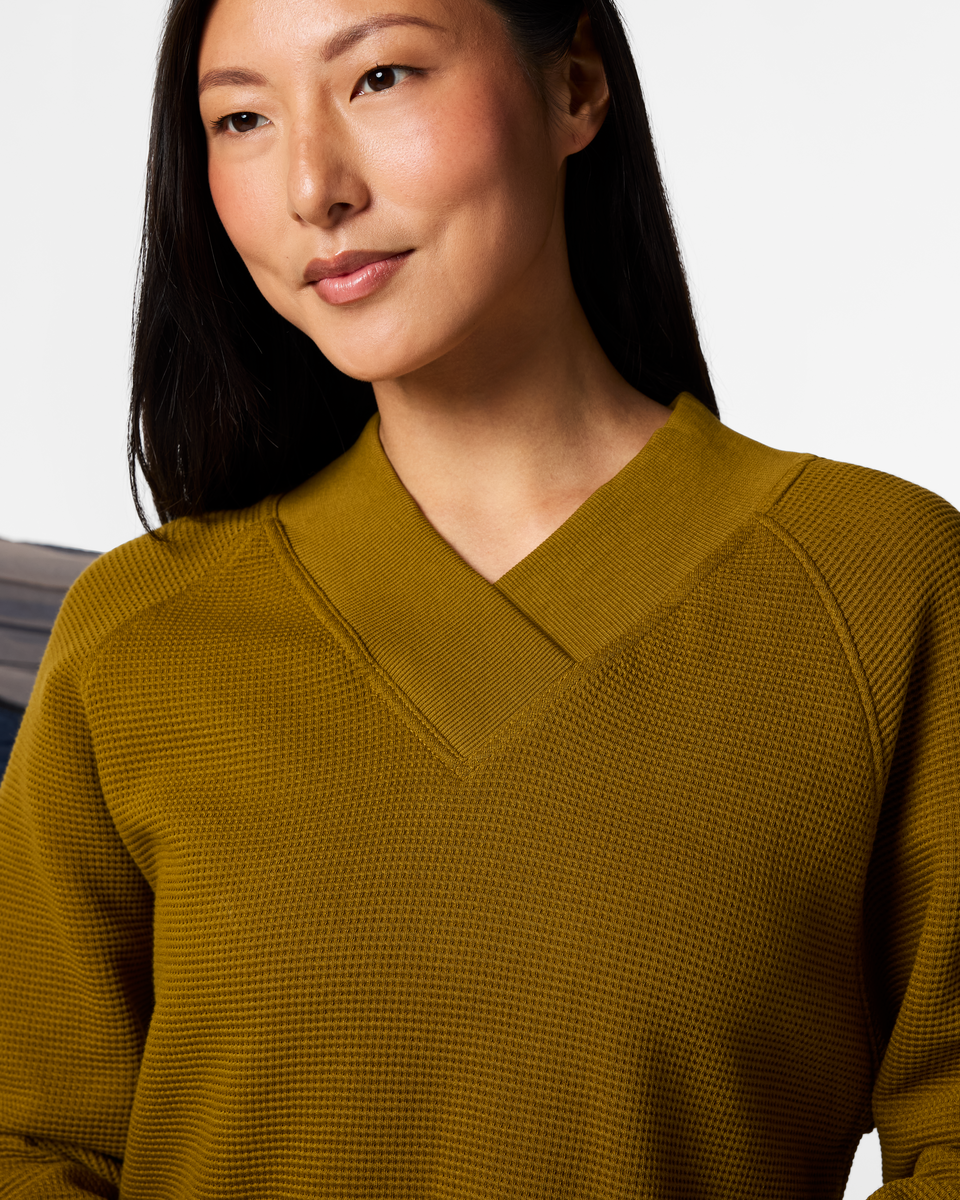 Atajo Long-Sleeve Waffle V-Neck - Women's — image 11
